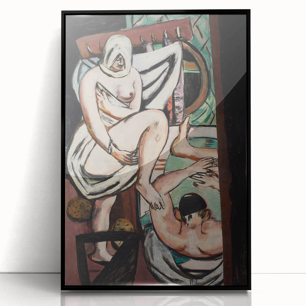 Modern Abstract Art – Organic Flow on Framed Acrylic Glass