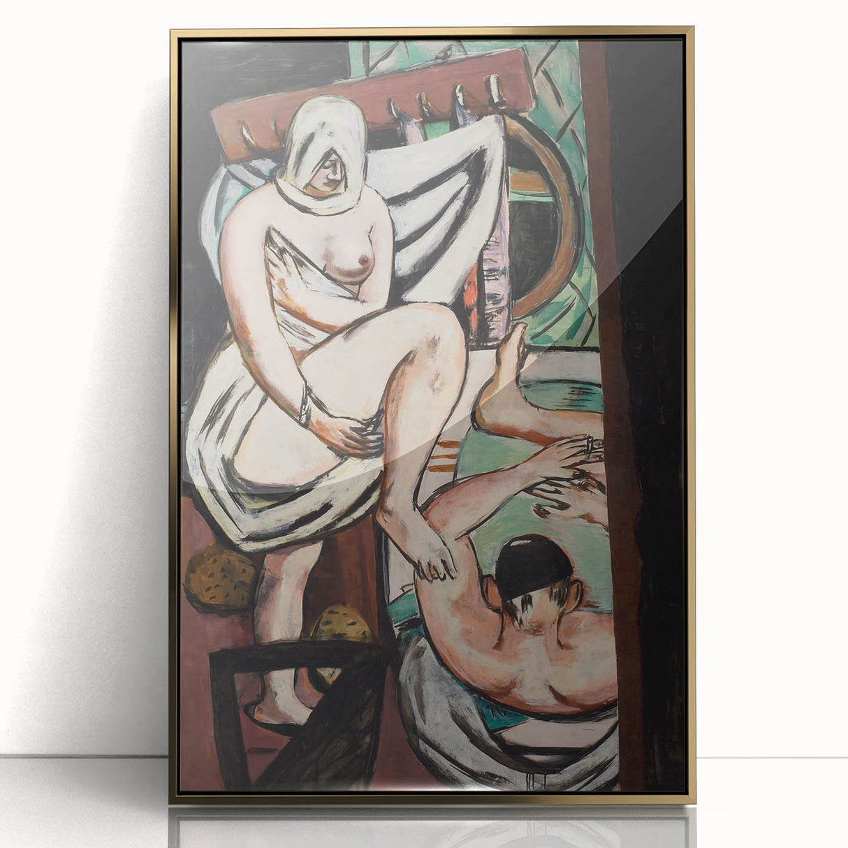 Modern Abstract Art – Organic Flow on Framed Acrylic Glass