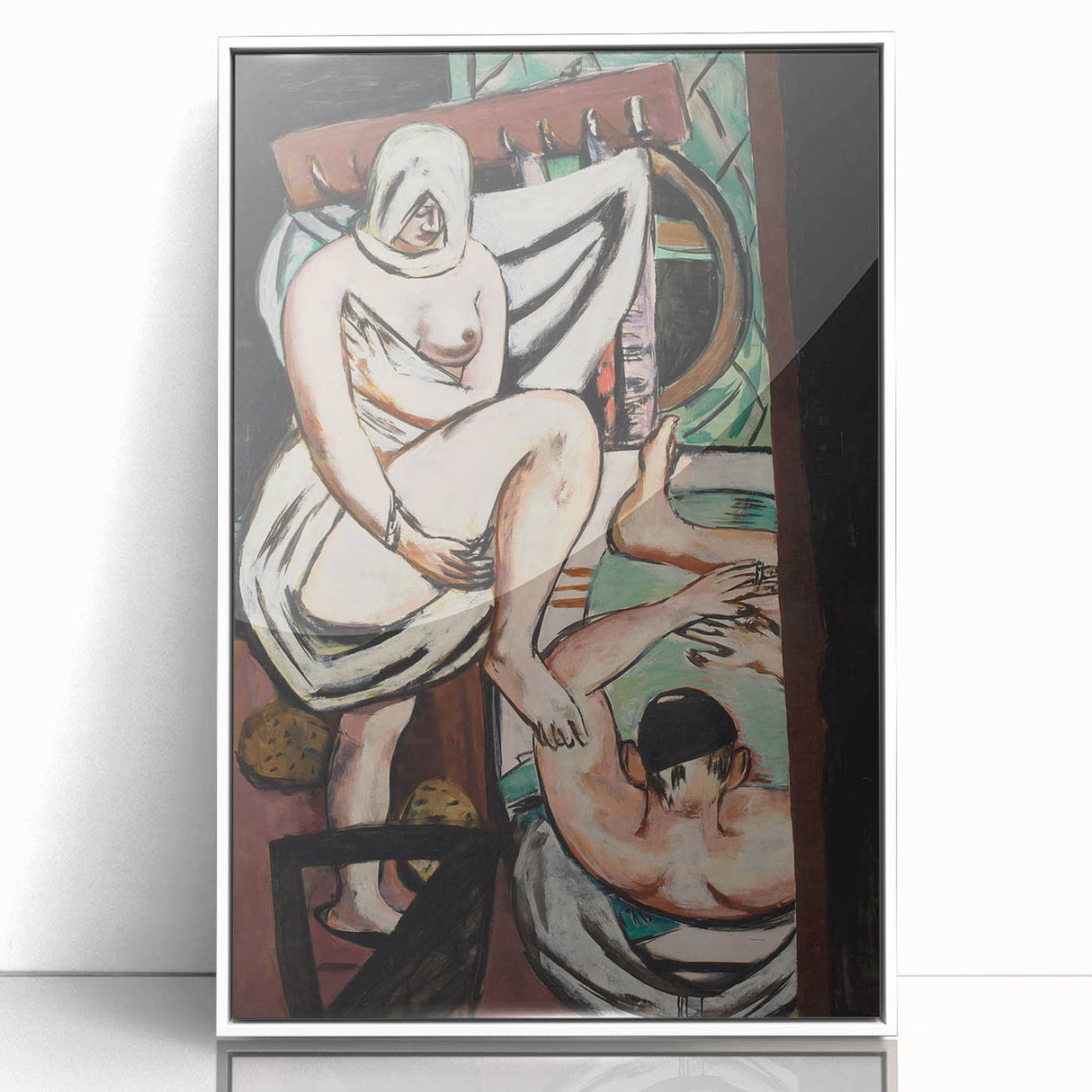 Modern Abstract Art – Organic Flow on Framed Acrylic Glass