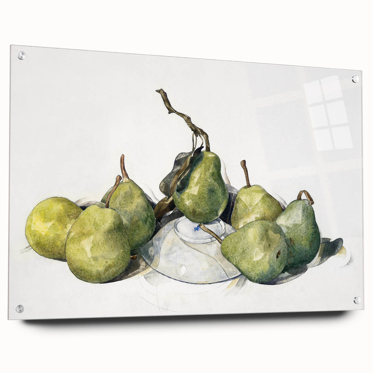 Modern Wall Art - Green Pears Still Life by Charles Demuth