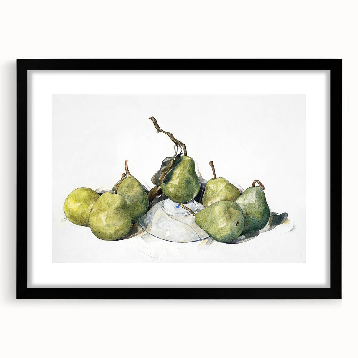 Modern Wall Art - Green Pears Still Life by Charles Demuth