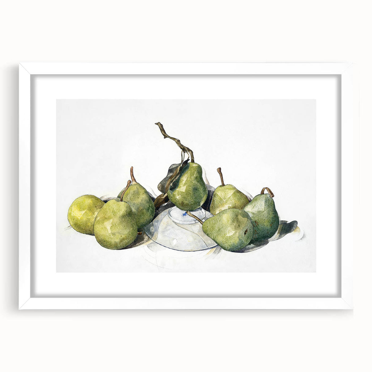 Modern Wall Art - Green Pears Still Life by Charles Demuth