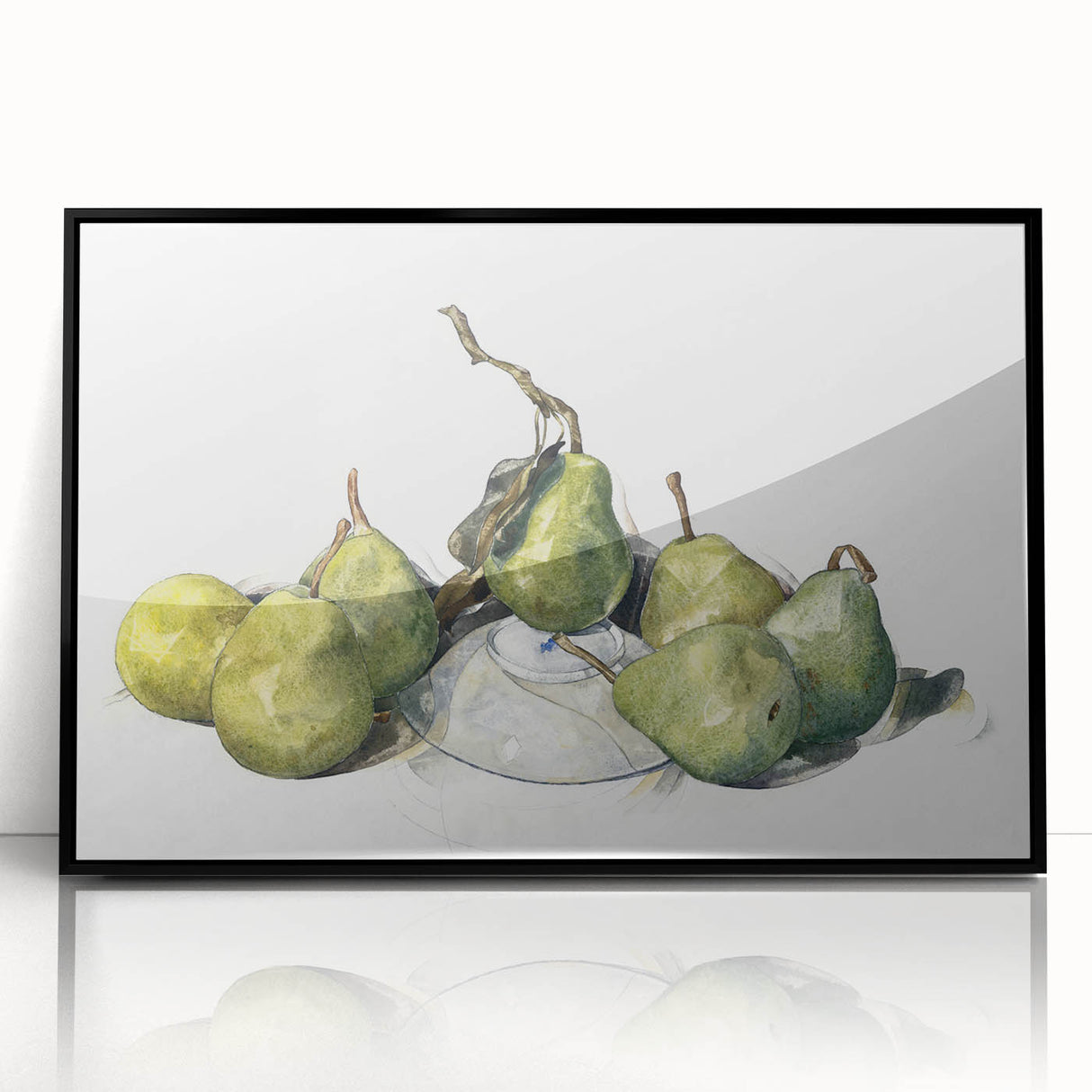Modern Wall Art - Green Pears Still Life by Charles Demuth