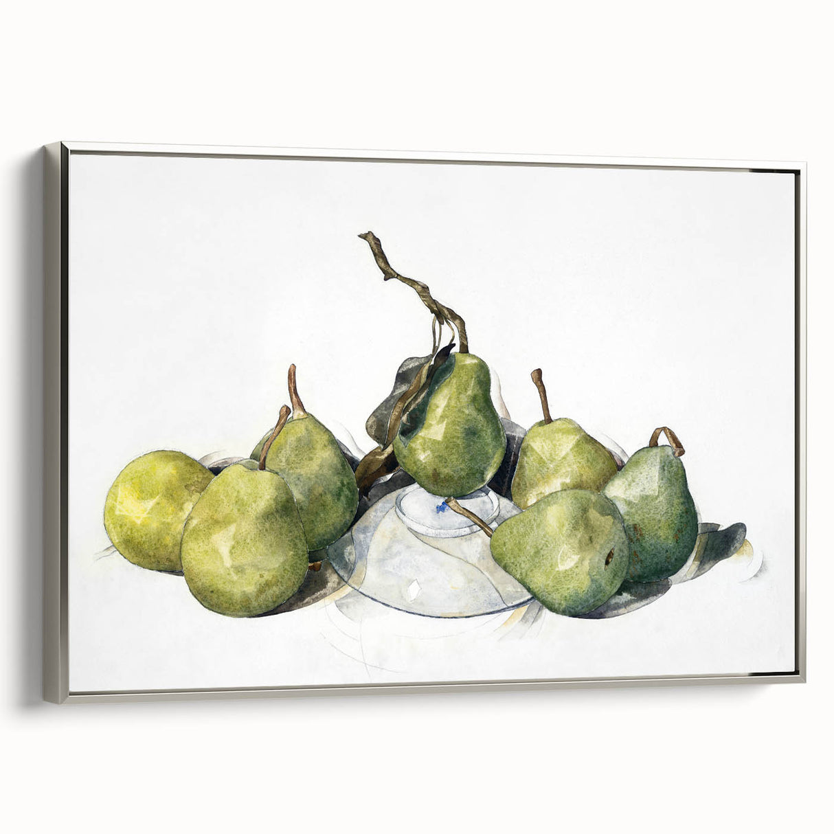 Modern Wall Art - Green Pears Still Life by Charles Demuth