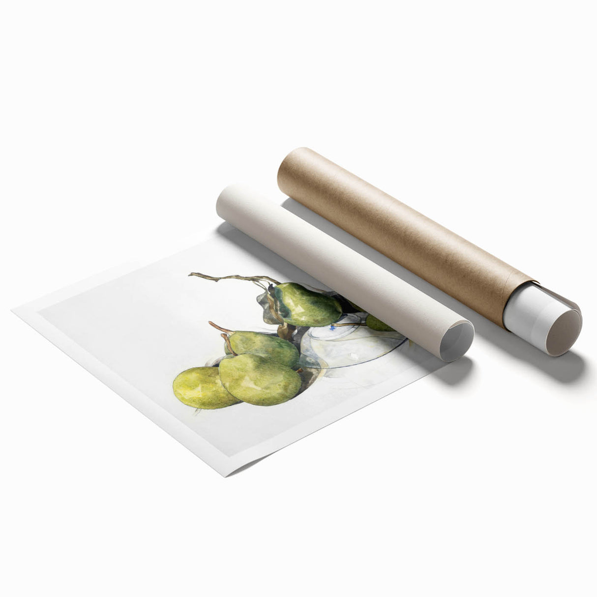 Modern Wall Art - Green Pears Still Life by Charles Demuth