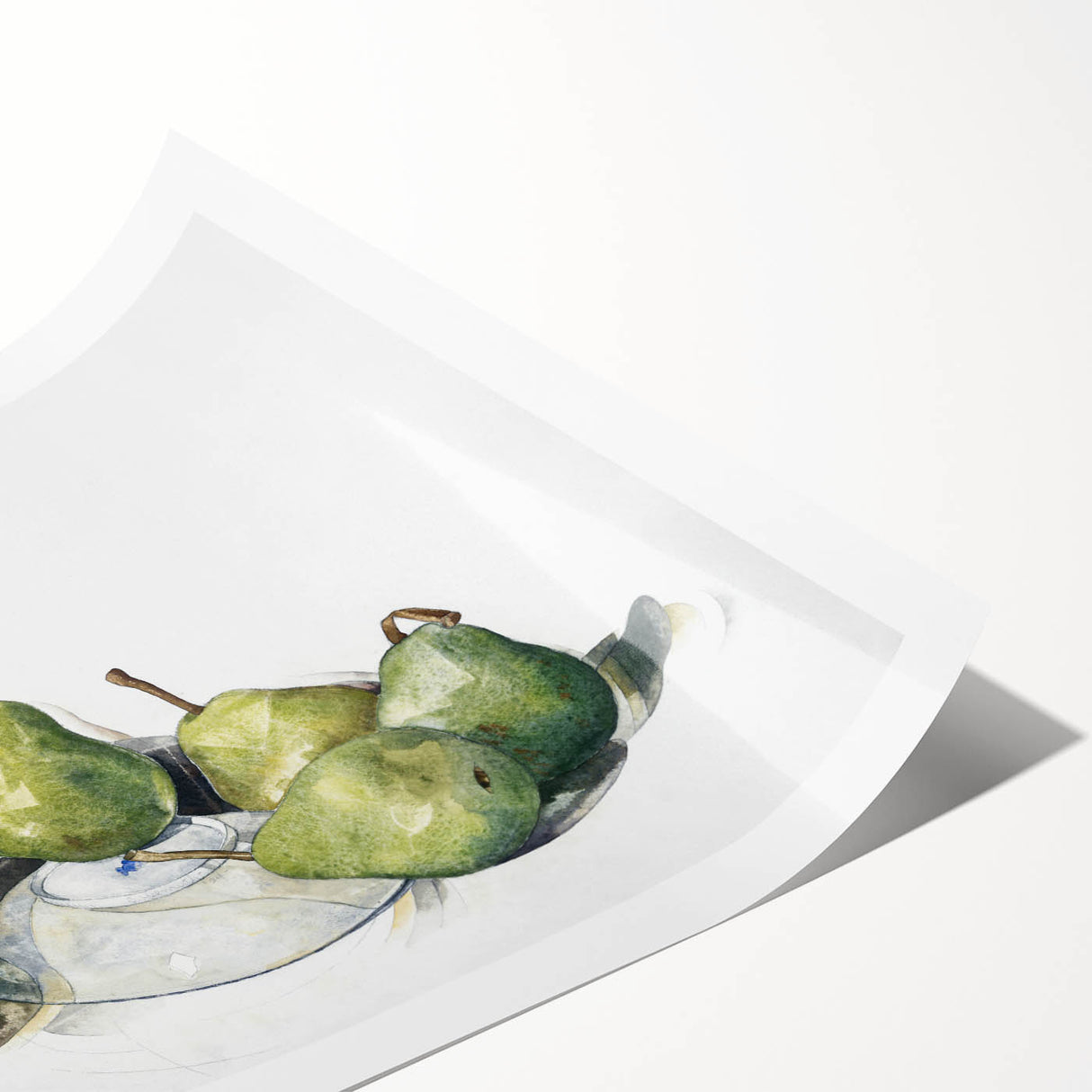 Modern Wall Art - Green Pears Still Life by Charles Demuth