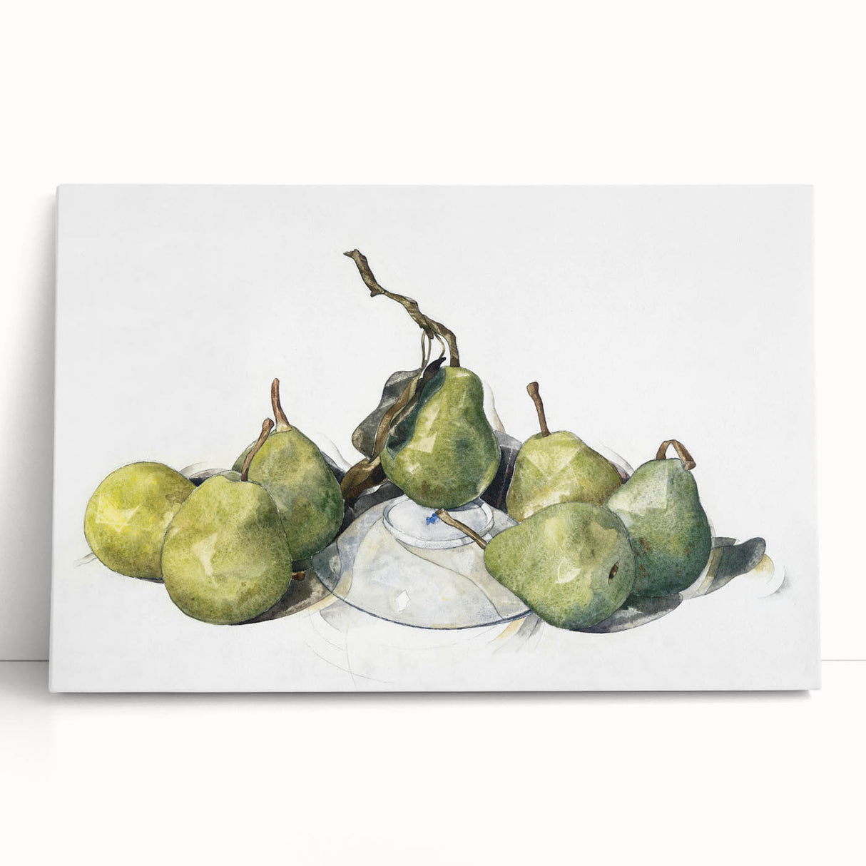 Modern Wall Art - Green Pears Still Life by Charles Demuth