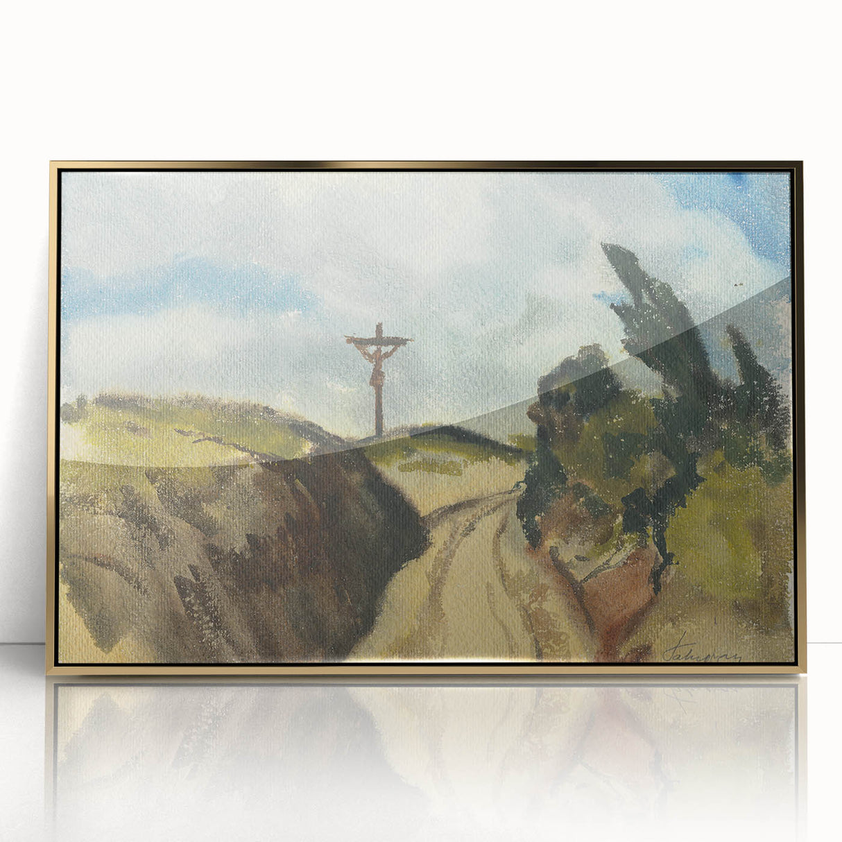 Modern Wall Art - Deep Road Scenic Landscape by Zolo Palugyay