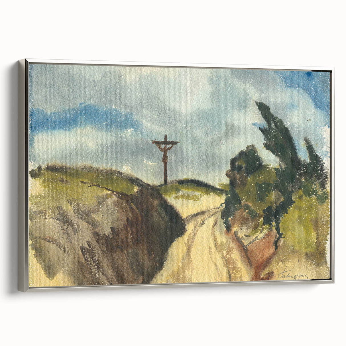 Modern Wall Art - Deep Road Scenic Landscape by Zolo Palugyay