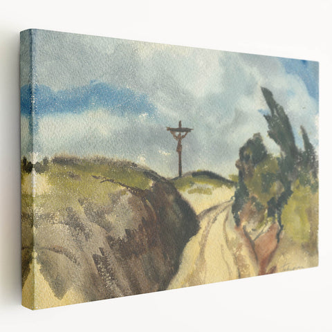 Modern Wall Art - Deep Road Scenic Landscape by Zolo Palugyay