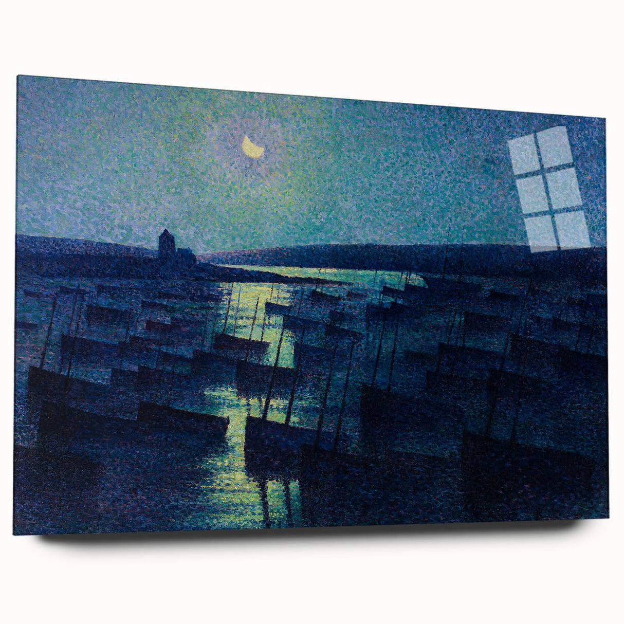 Modern Wall Art - Moonlit Boats by Maximilien Luce