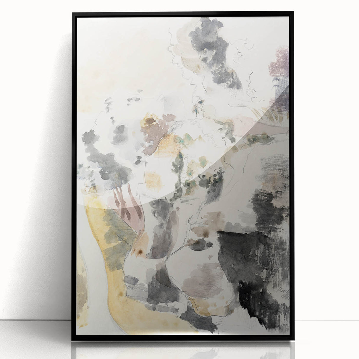 Modern Wall Art - Cliffs | Abstract Minimalist Landscape by Paul Nash