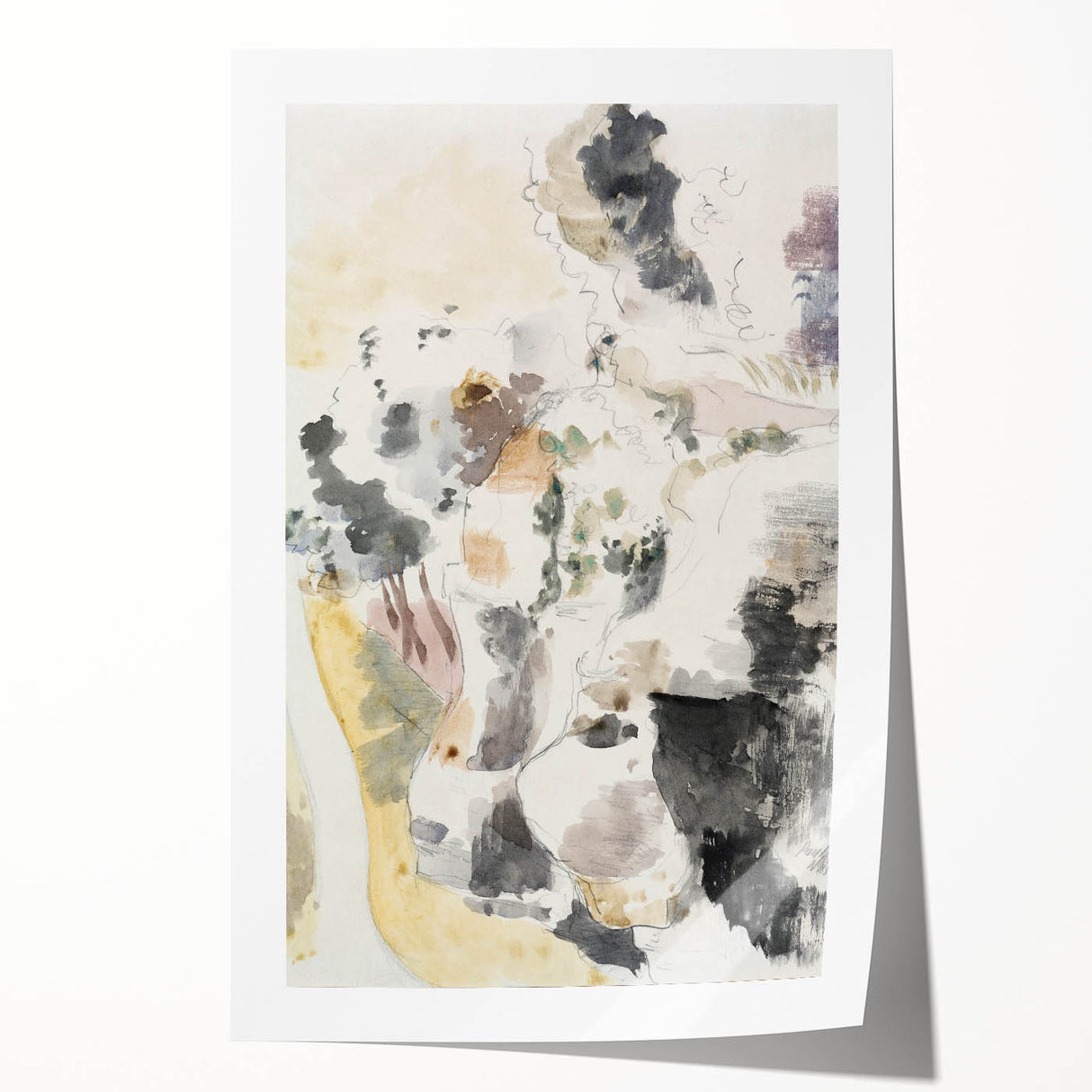 Modern Wall Art - Cliffs | Abstract Minimalist Landscape by Paul Nash