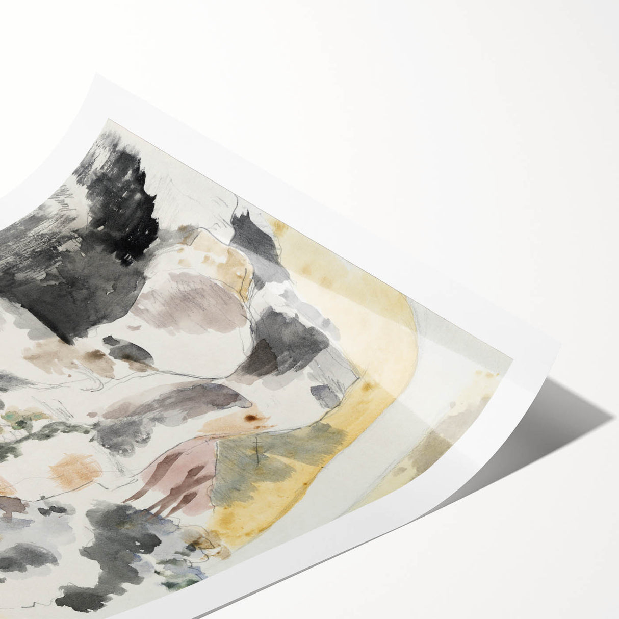 Modern Wall Art - Cliffs | Abstract Minimalist Landscape by Paul Nash