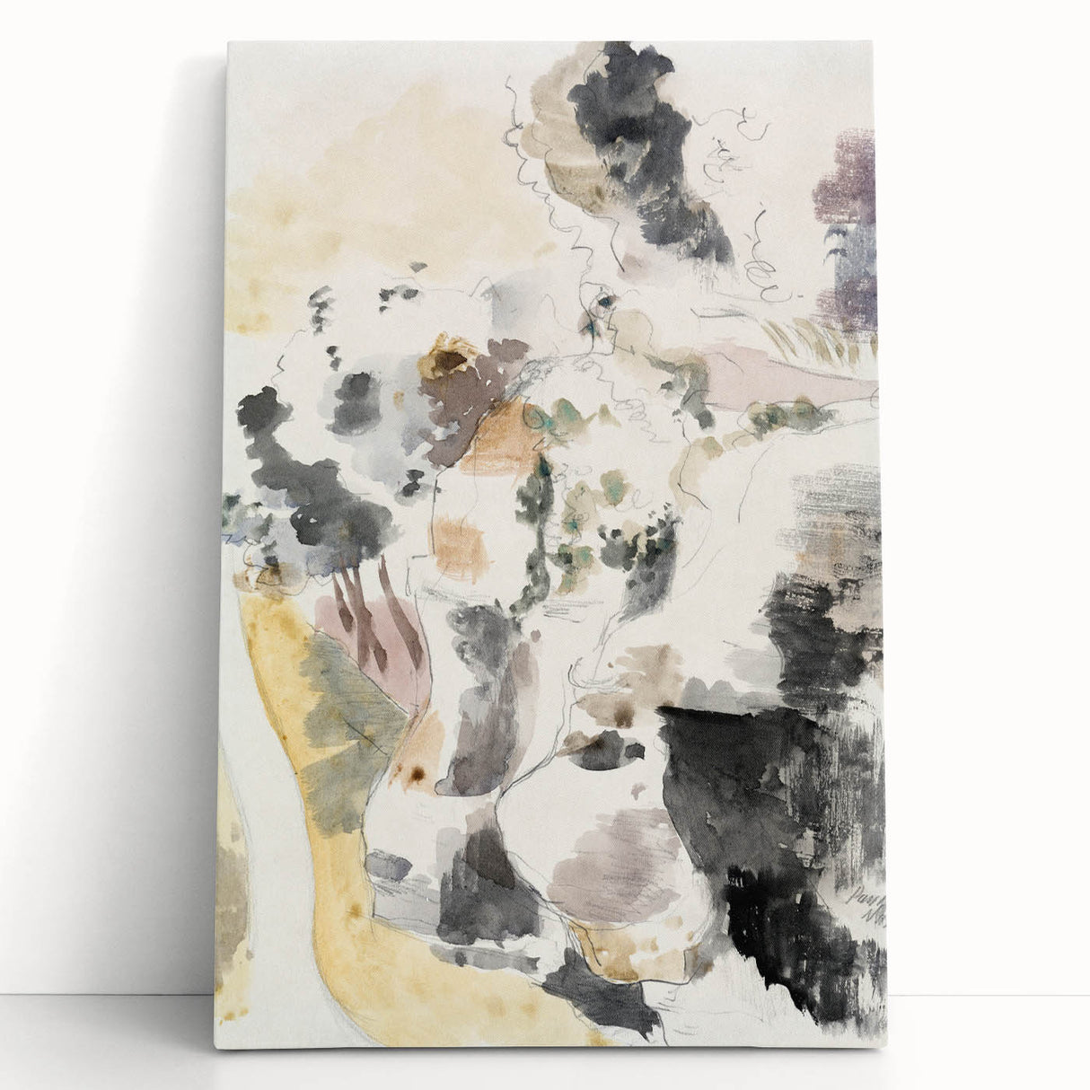 Modern Wall Art - Cliffs | Abstract Minimalist Landscape by Paul Nash