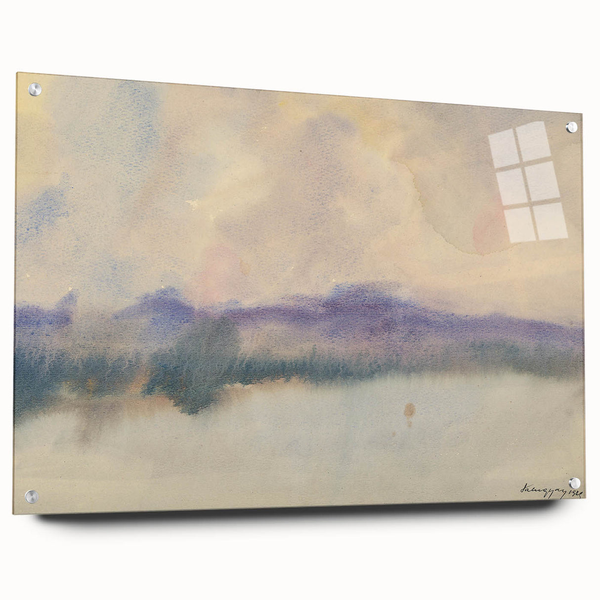 Modern Wall Art - Fog Over a Pond by Zolo Palugyay