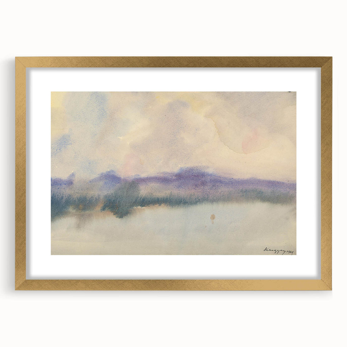 Modern Wall Art - Fog Over a Pond by Zolo Palugyay