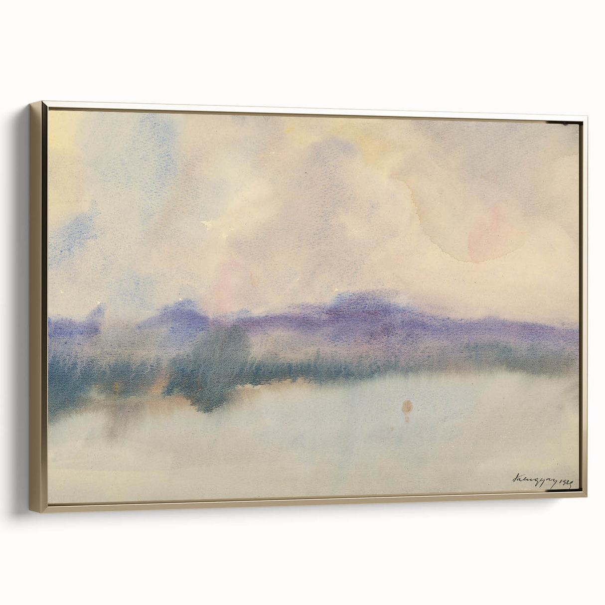Modern Wall Art - Fog Over a Pond by Zolo Palugyay