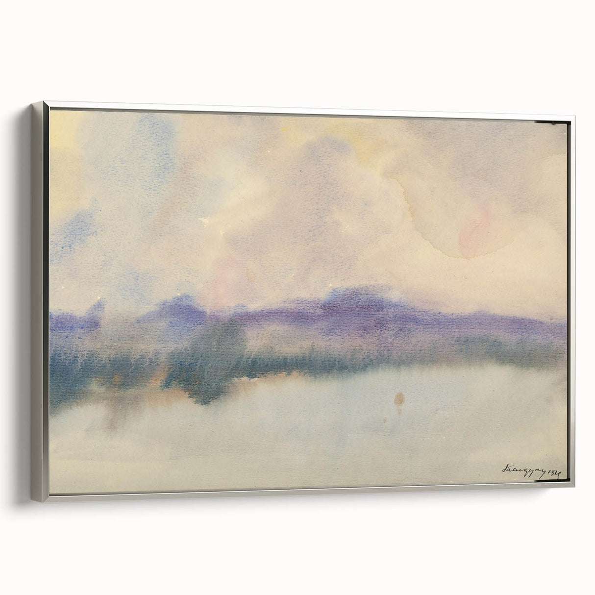 Modern Wall Art - Fog Over a Pond by Zolo Palugyay