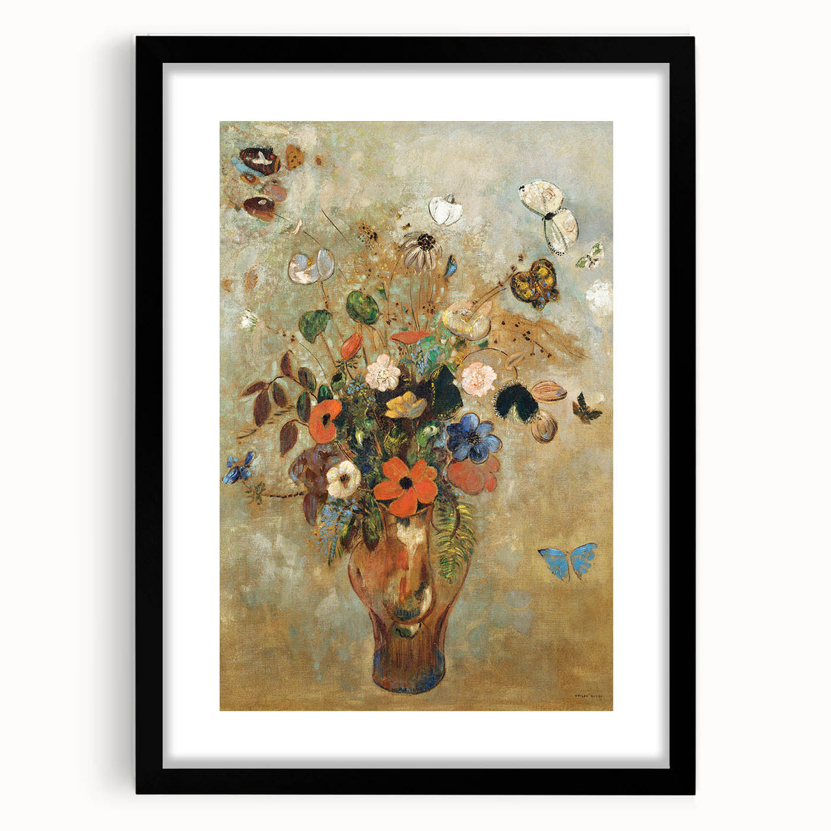 Modern Wall Art - Still Life with Flowers | Vibrant Contemporary Print