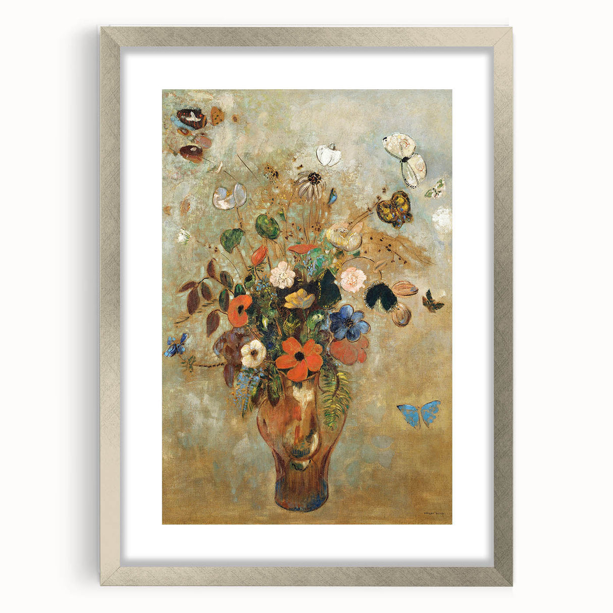 Modern Wall Art - Still Life with Flowers | Vibrant Contemporary Print