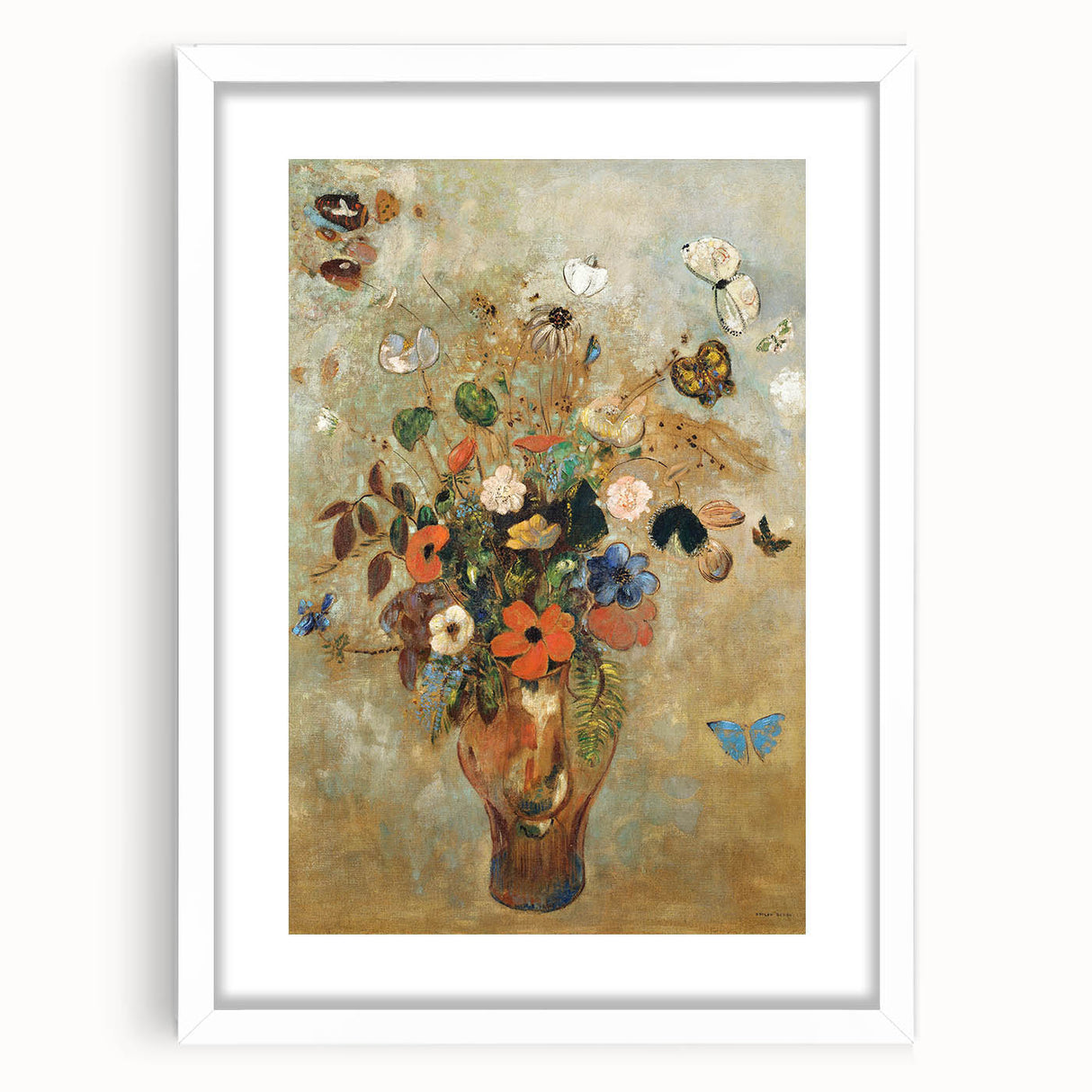 Modern Wall Art - Still Life with Flowers | Vibrant Contemporary Print