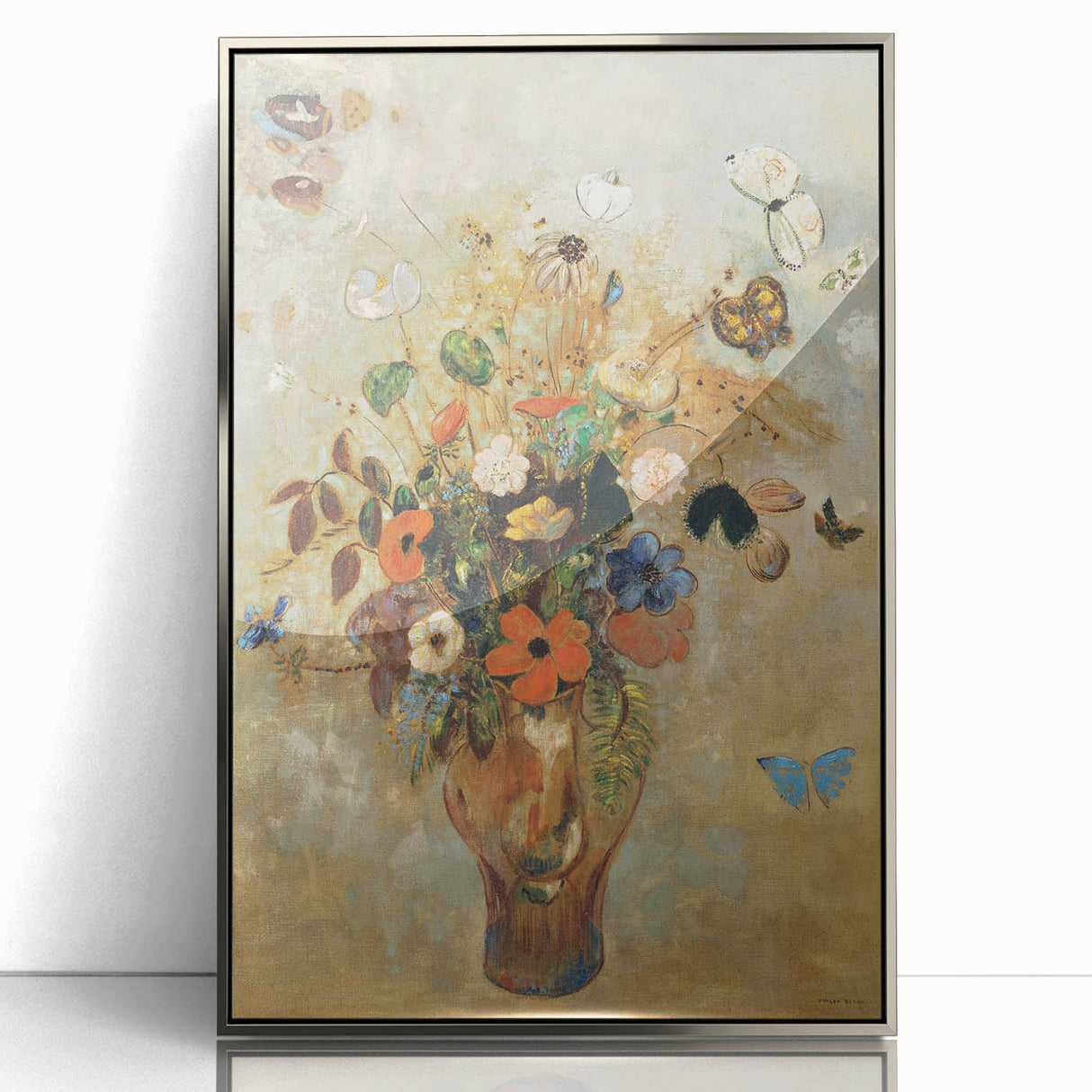 Modern Wall Art - Still Life with Flowers | Vibrant Contemporary Print