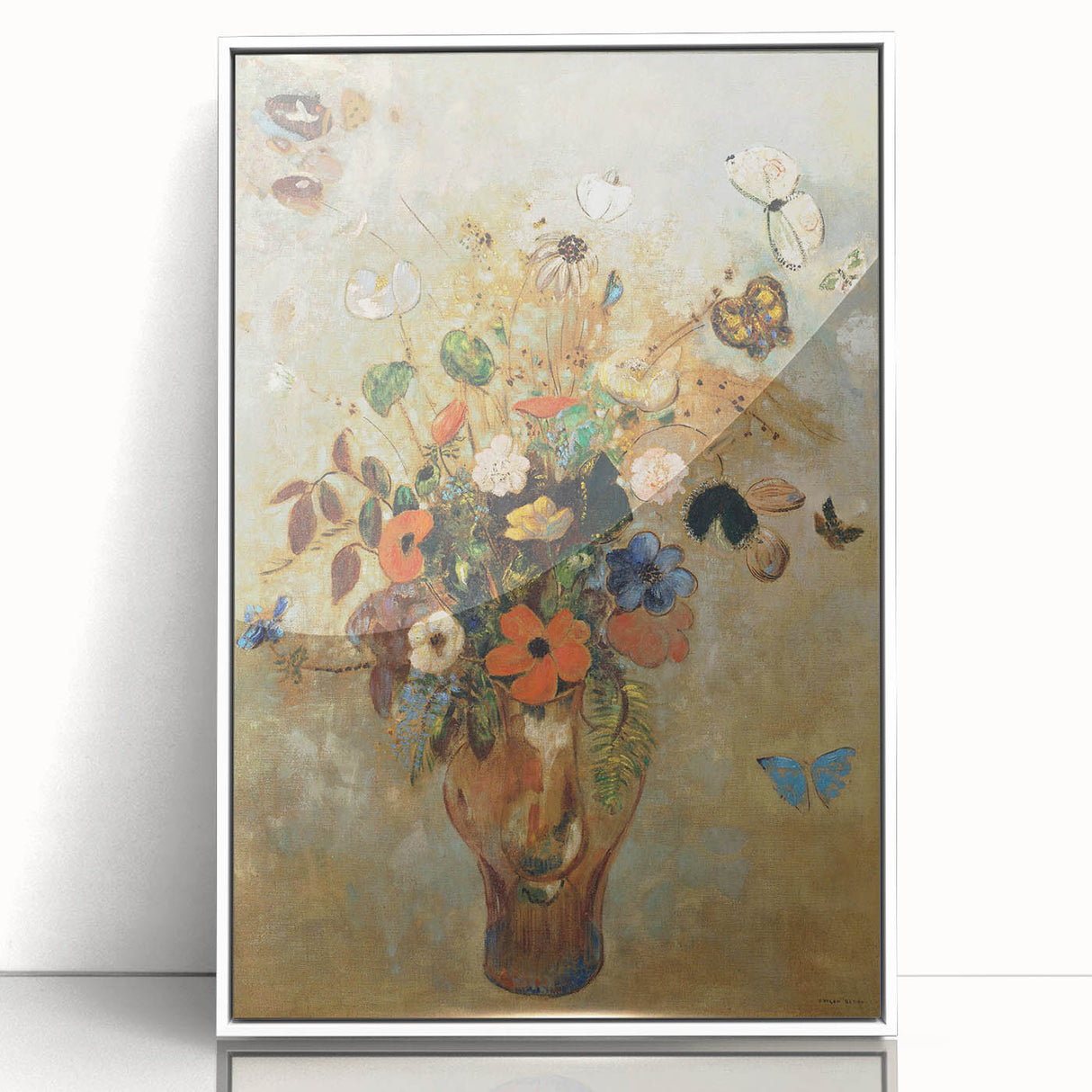 Modern Wall Art - Still Life with Flowers | Vibrant Contemporary Print