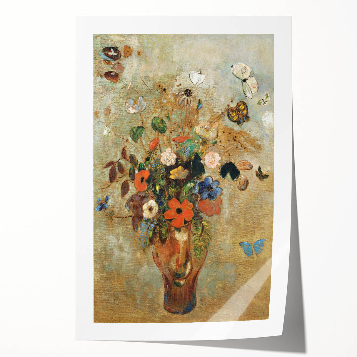 Modern Wall Art - Still Life with Flowers | Vibrant Contemporary Print