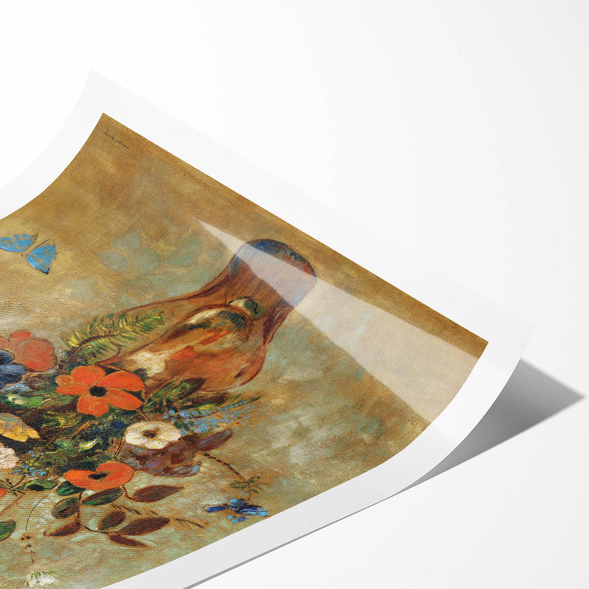 Modern Wall Art - Still Life with Flowers | Vibrant Contemporary Print