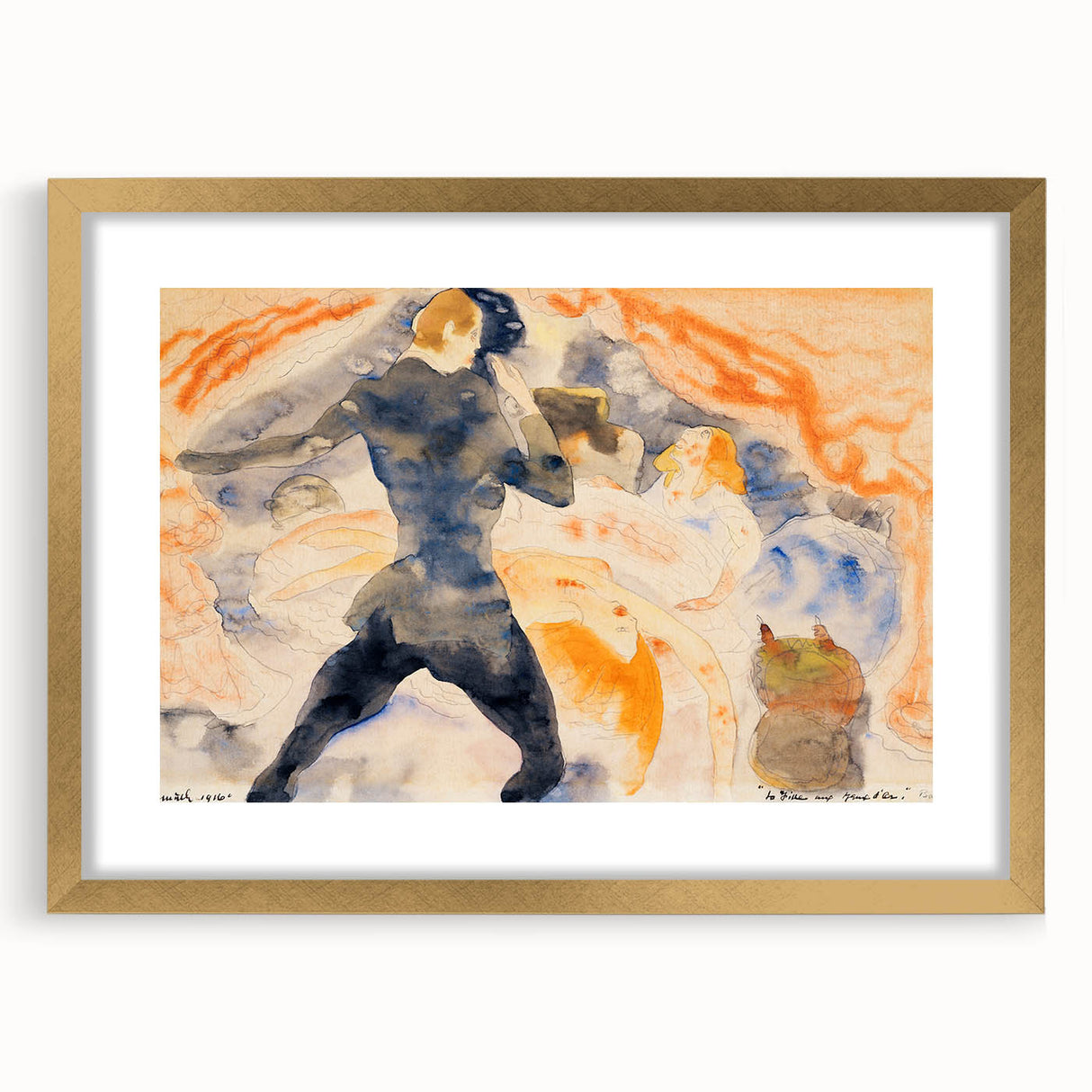 Modern Wall Art - The Girl with the Golden Eyes by Charles Demuth