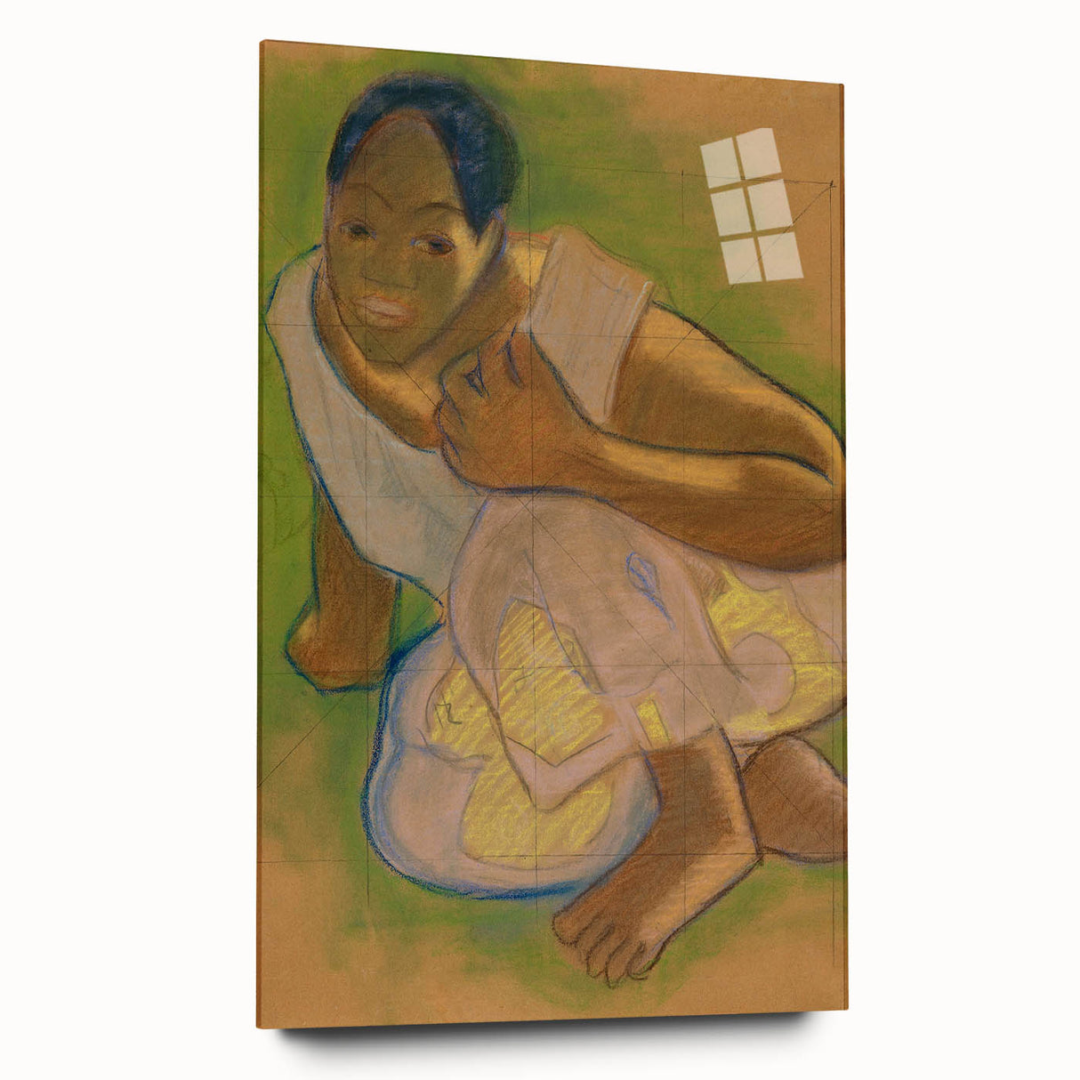 Modern Wall Art - Crouching Tahitian Woman | Paul Gauguin Masterpiece