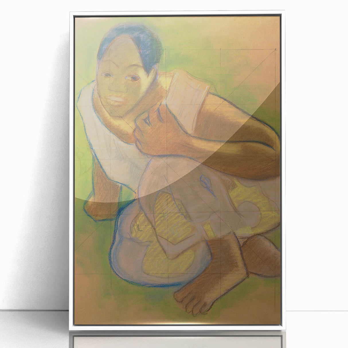Modern Wall Art - Crouching Tahitian Woman | Paul Gauguin Masterpiece