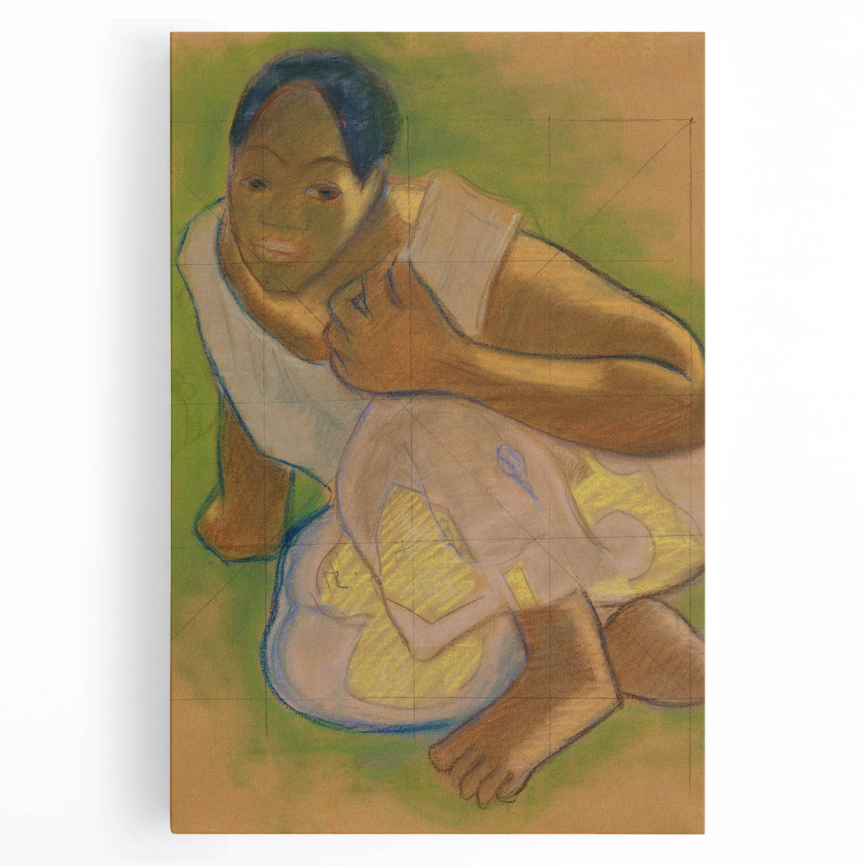 Modern Wall Art - Crouching Tahitian Woman | Paul Gauguin Masterpiece
