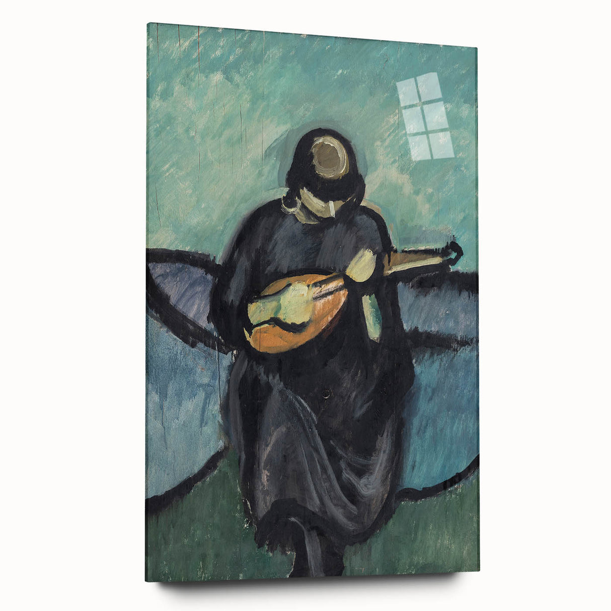 Modern Wall Art - Mandolin Player | Abstract Musical Expression Print