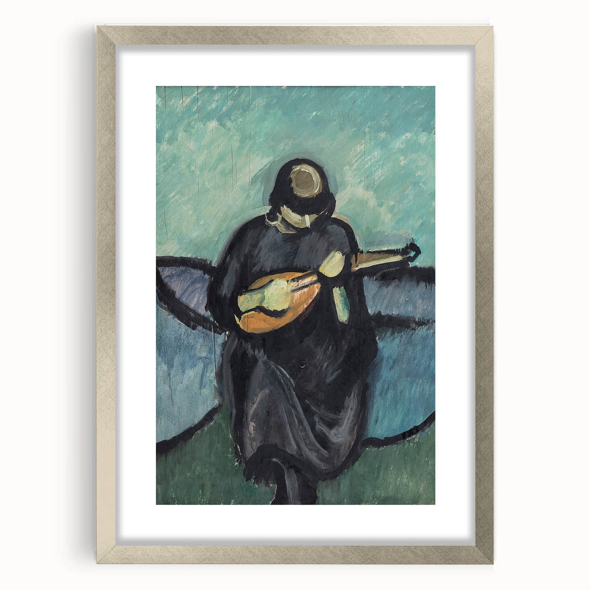 Modern Wall Art - Mandolin Player | Abstract Musical Expression Print