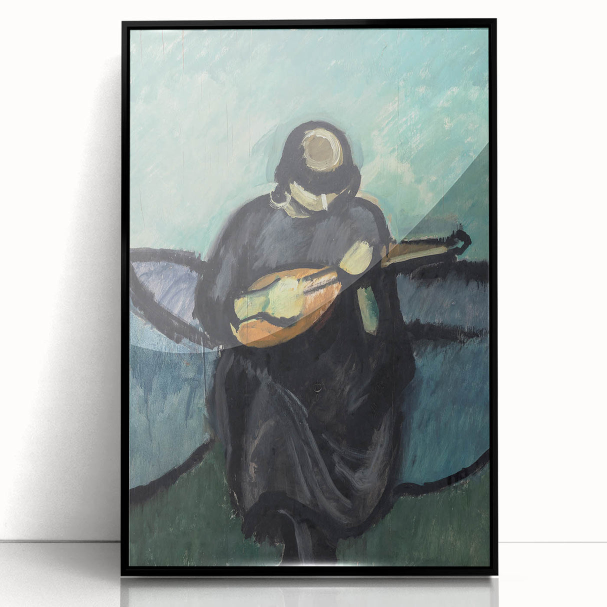 Modern Wall Art - Mandolin Player | Abstract Musical Expression Print
