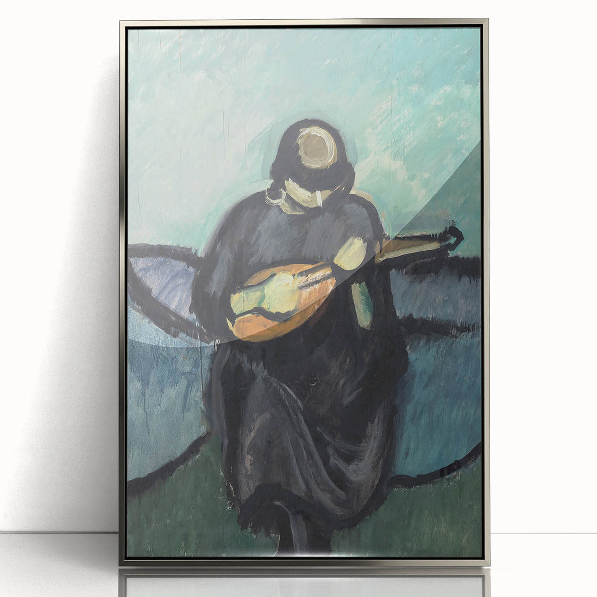 Modern Wall Art - Mandolin Player | Abstract Musical Expression Print