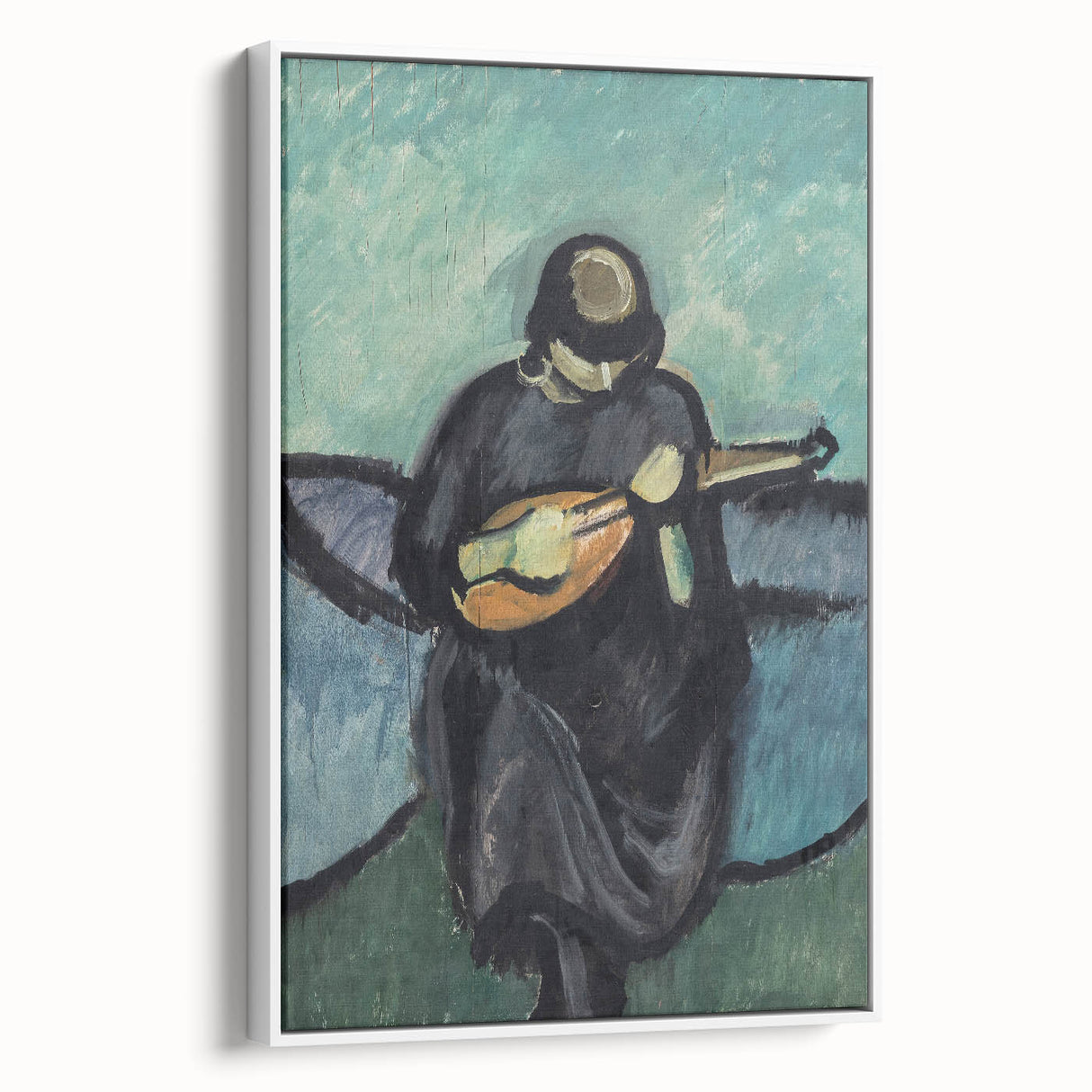 Modern Wall Art - Mandolin Player | Abstract Musical Expression Print