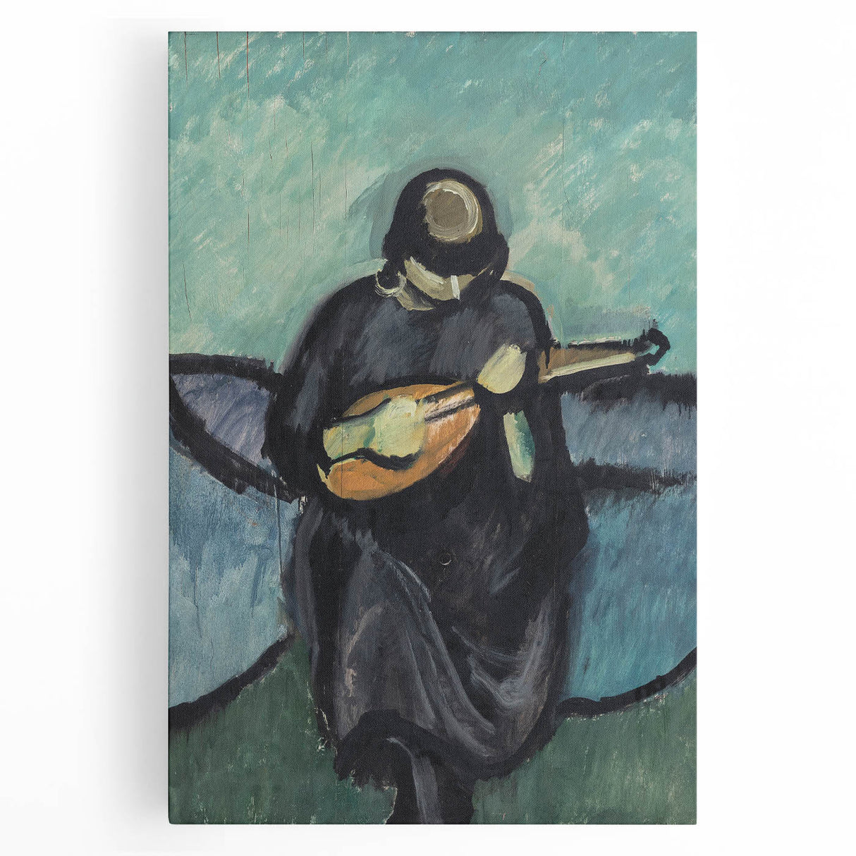 Modern Wall Art - Mandolin Player | Abstract Musical Expression Print