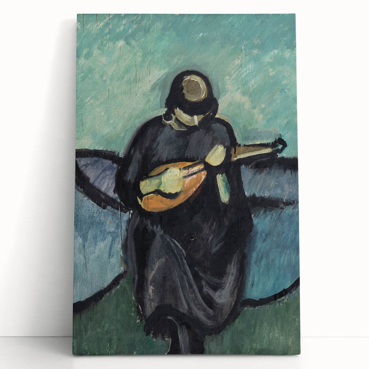 Modern Wall Art - Mandolin Player | Abstract Musical Expression Print