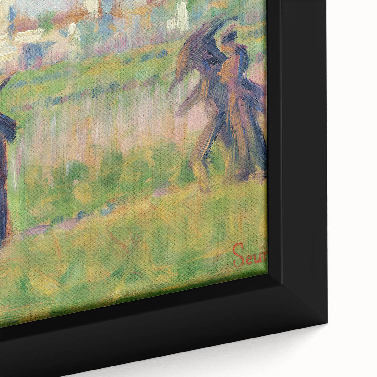 Modern Wall Art - Abstract Landscape with Figures in Pastel Hues