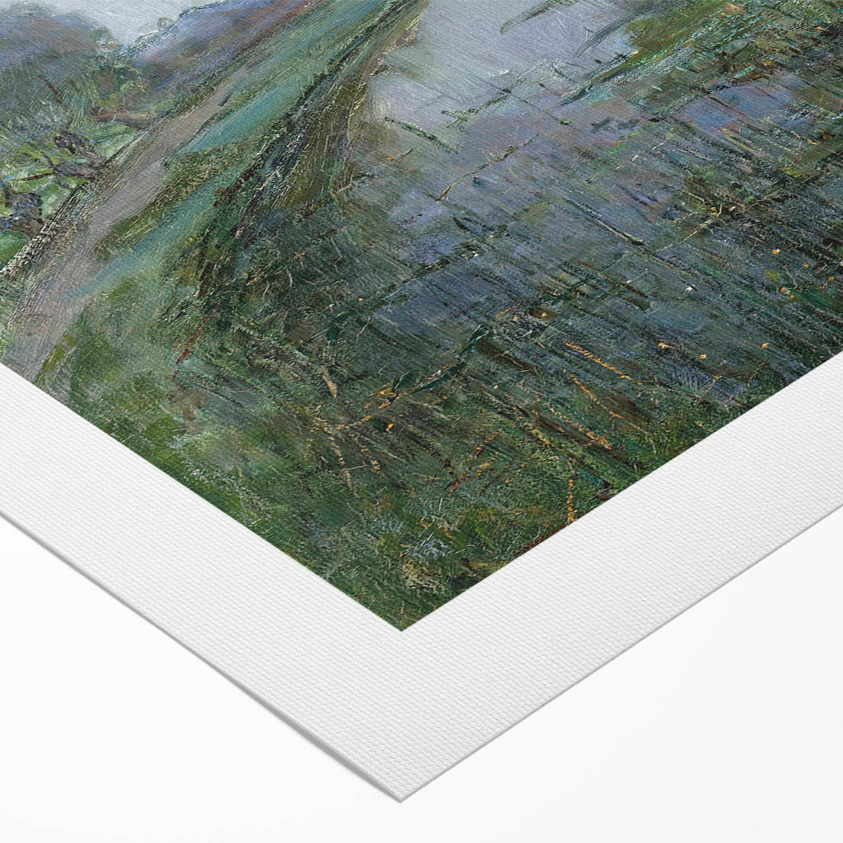 Modern Wall Art - Moonlit Landscape with Dutch Windmill