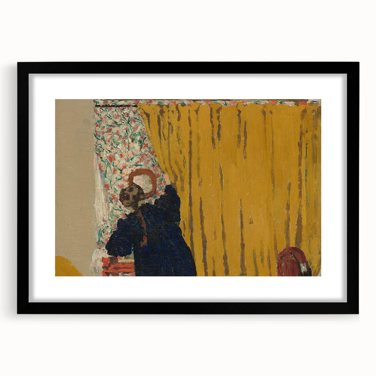 Modern Wall Art - The Yellow Curtain with Abstract Details