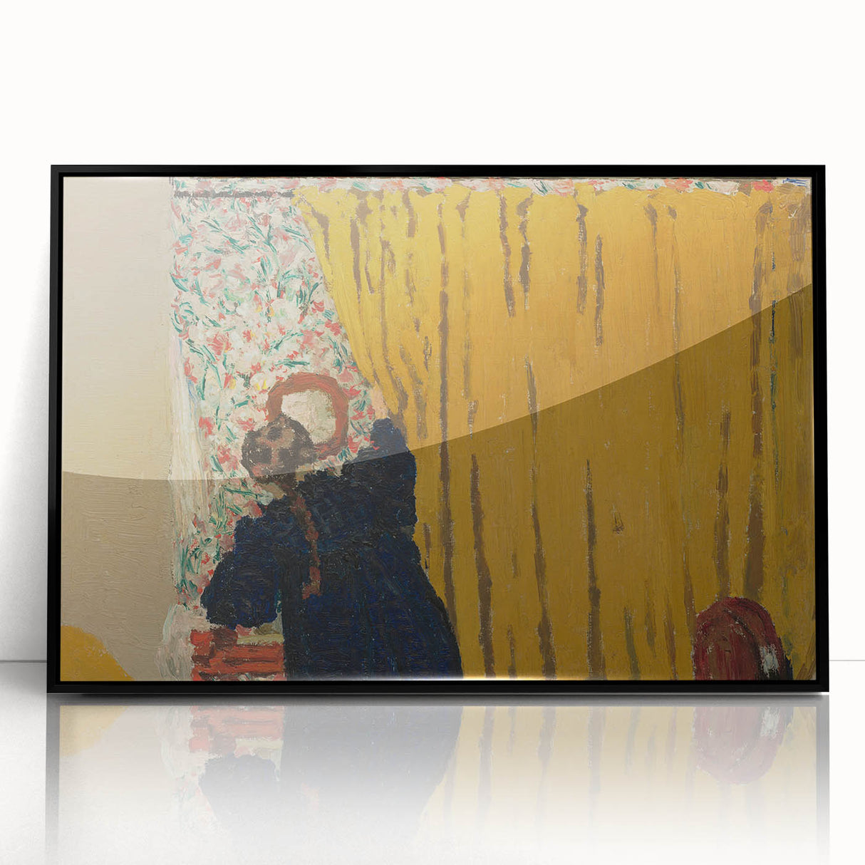 Modern Wall Art - The Yellow Curtain with Abstract Details