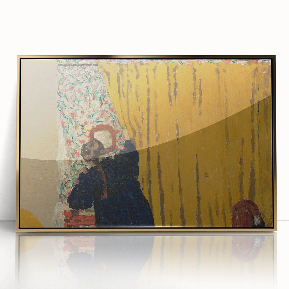 Modern Wall Art - The Yellow Curtain with Abstract Details