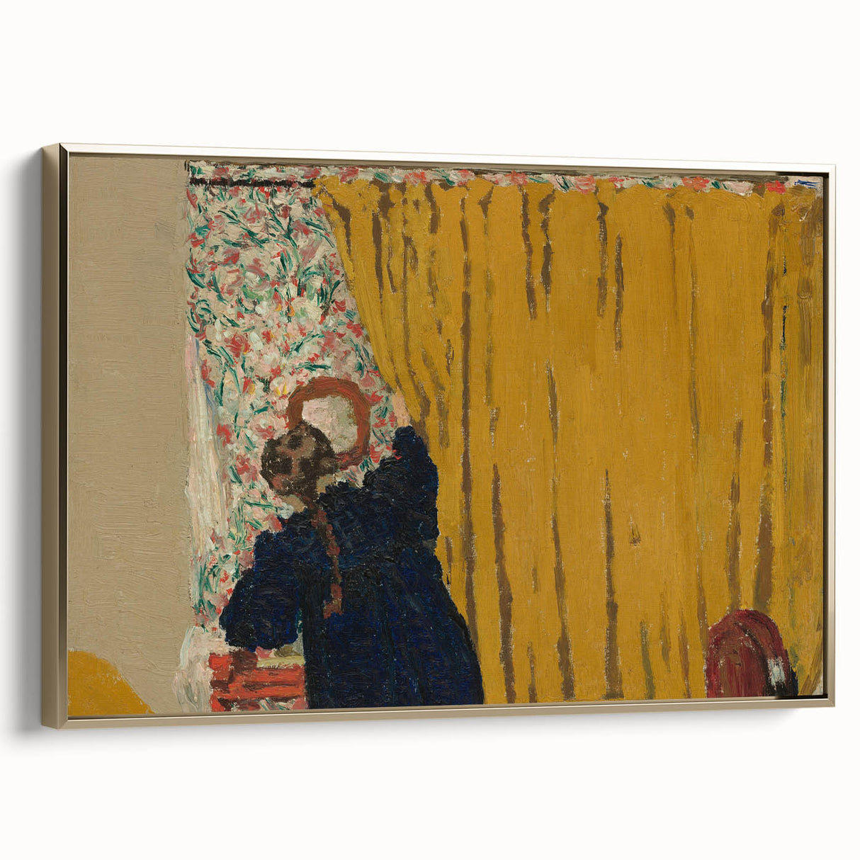 Modern Wall Art - The Yellow Curtain with Abstract Details