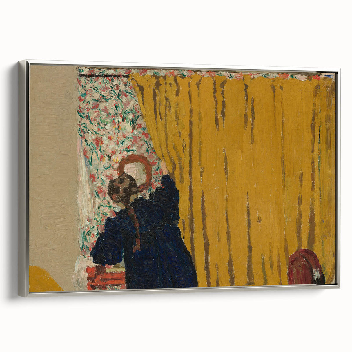 Modern Wall Art - The Yellow Curtain with Abstract Details