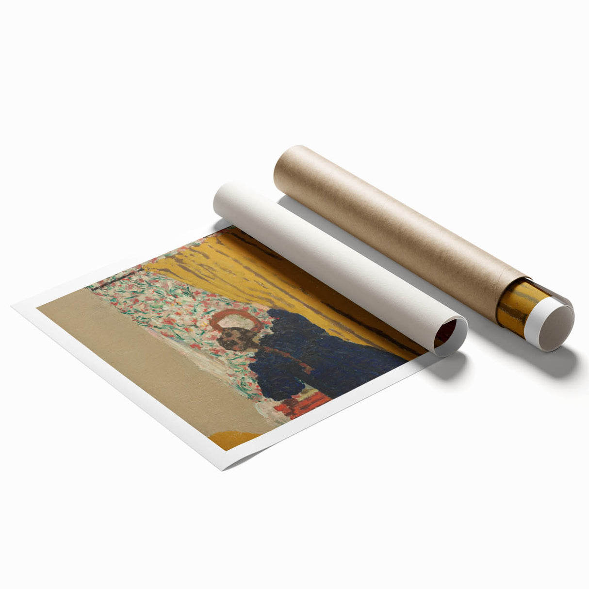 Modern Wall Art - The Yellow Curtain with Abstract Details