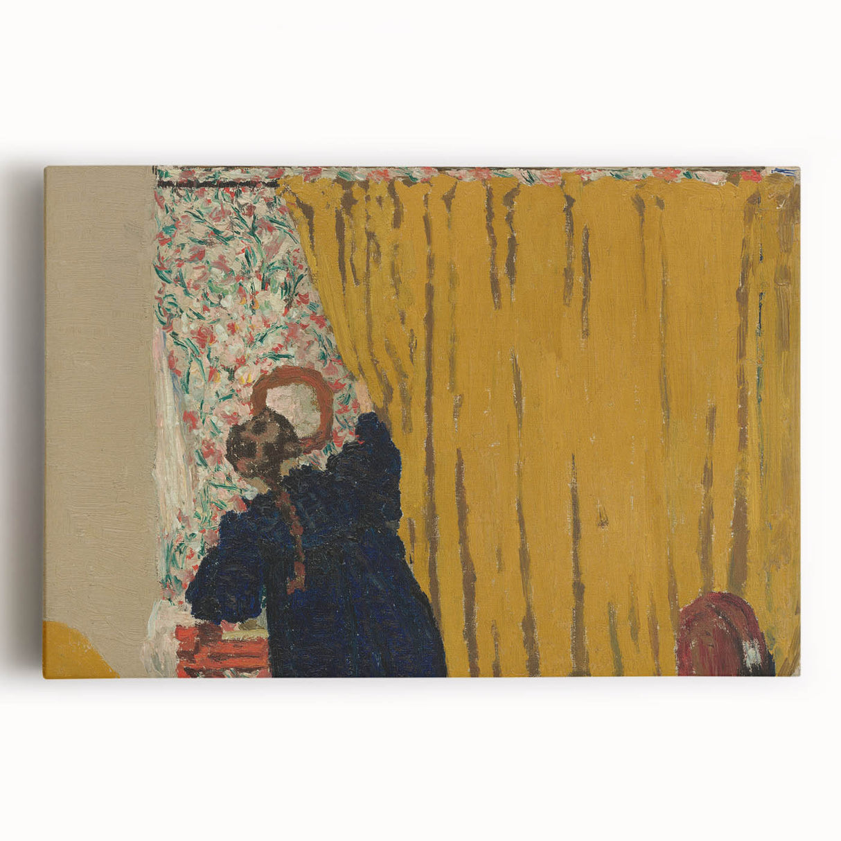 Modern Wall Art - The Yellow Curtain with Abstract Details